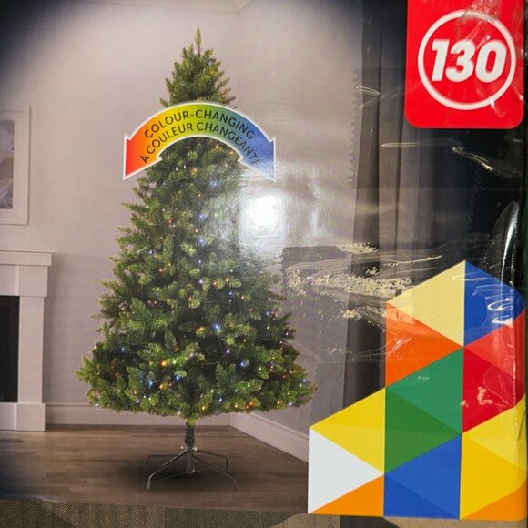 Noma Christmas tree light up rainbow white luxury 7ft tall 938 branch tips tree - Picture 2 of 6